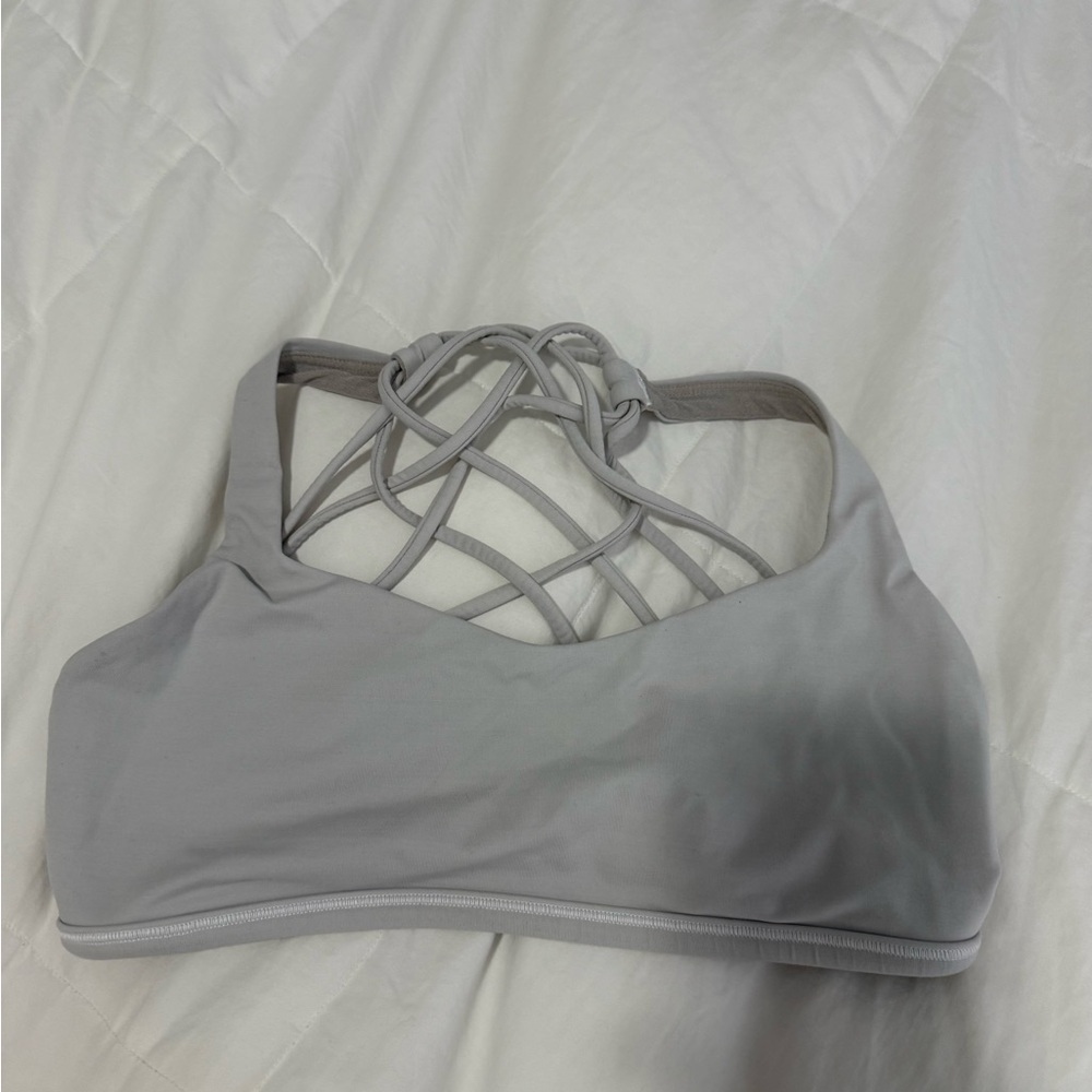 Lululemon Athletica Gray Strappy Sports Bra